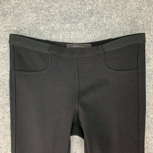 BCBGMaxazria Jean Ponte Leggings Womens S Small Black Stretch Outer Seam Pull On - Picture 3 of 14